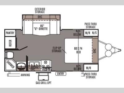 Floorplan - 2014 Forest River RV Rockwood Mini Lite 2104S