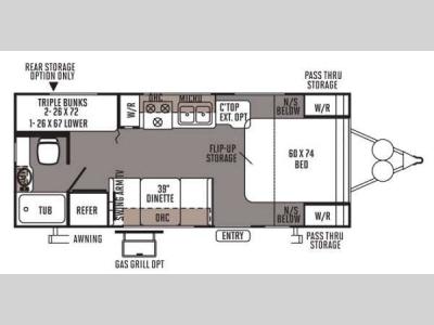 Floorplan - 2014 Forest River RV Rockwood Mini Lite 2306