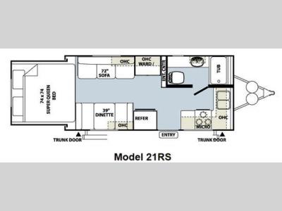 Floorplan - 2014 Forest River RV Rockwood Roo 21RS
