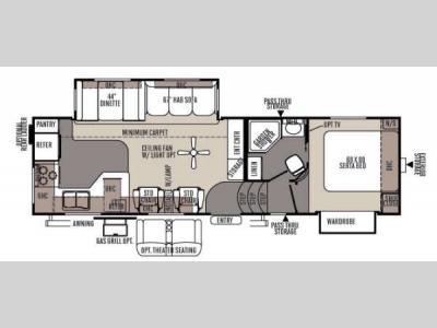 Floorplan - 2014 Forest River RV Rockwood Signature Ultra Lite 8280WS