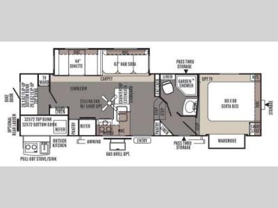 Floorplan - 2014 Forest River RV Rockwood Signature Ultra Lite 8286WS