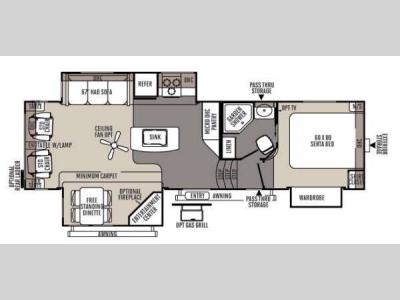 Floorplan - 2014 Forest River RV Rockwood Signature Ultra Lite 8289WS