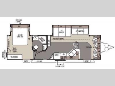 Floorplan - 2014 Forest River RV Rockwood Signature Ultra Lite 8319SS