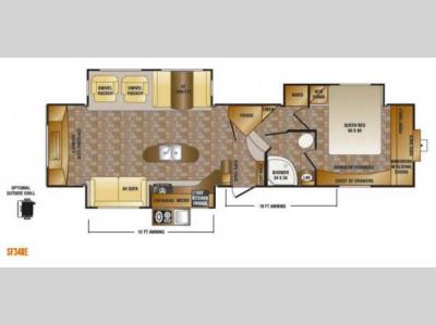 Floorplan - 2014 CrossRoads RV Sunset Trail Reserve SF34RE