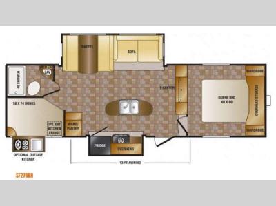 Floorplan - 2014 CrossRoads RV Sunset Trail Super Lite SF270BH