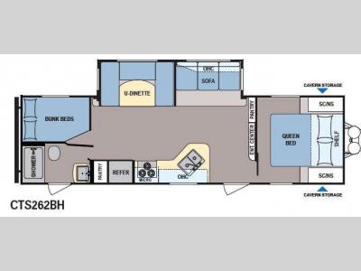 Floorplan - 2014 Dutchmen RV Coleman Expedition CTS262BH