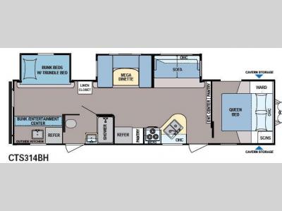 Floorplan - 2014 Dutchmen RV Coleman Expedition CTS314BH