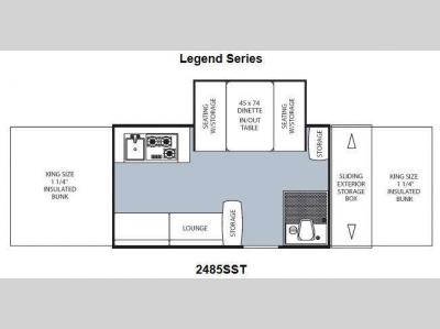 Floorplan - 2014 Coachmen RV Viking Camping Trailers 2485SST Legend
