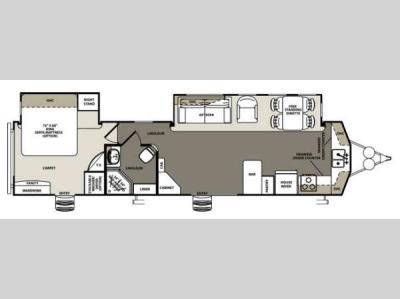 Floorplan - 2014 Forest River RV Sandpiper 392FK