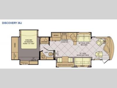 Floorplan - 2014 Fleetwood RV Discovery 36J