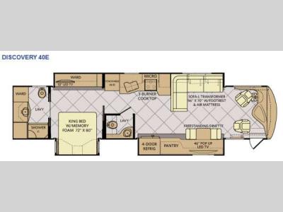 Floorplan - 2014 Fleetwood RV Discovery 40E