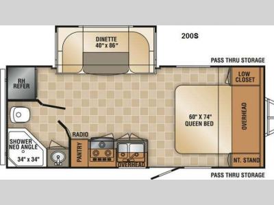 Floorplan - 2013 R-Vision Trail-Lite Crossover 200S