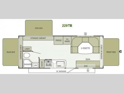 Floorplan - 2014 Starcraft  Travel Star 229TB