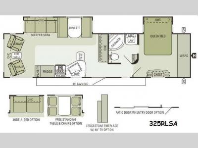 Floorplan - 2014 Starcraft  Autumn Ridge 325RLSA