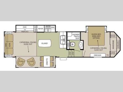 Floorplan - 2014 Forest River RV Cedar Creek Silverback 33RL