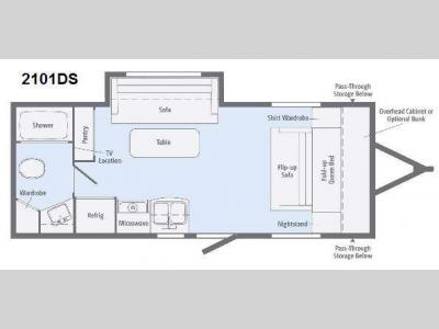 Floorplan - 2014 Winnebago Industries Towables Minnie 2101 DS