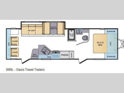 Floorplan - 2014 Shasta RVs Oasis 26RL