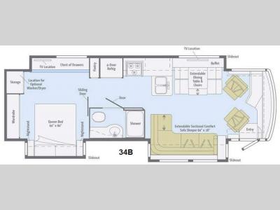 Floorplan - 2014 Winnebago Journey 34B