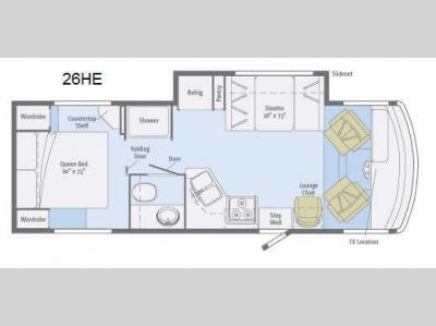 Floorplan - 2014 Winnebago Vista 26HE