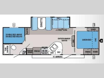 Floorplan - 2014 Jayco White Hawk 28DSBH