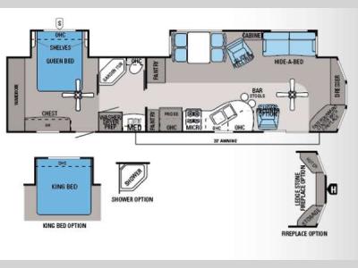 Floorplan - 2014 Jayco Jay Flight Bungalow 40FER