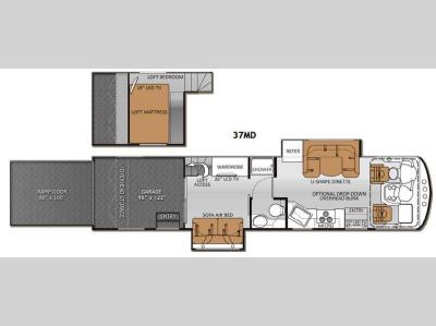 Floorplan - 2014 Thor Motor Coach Outlaw 37MD