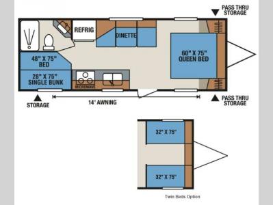 Floorplan - 2014 KZ Sportsmen S242BH