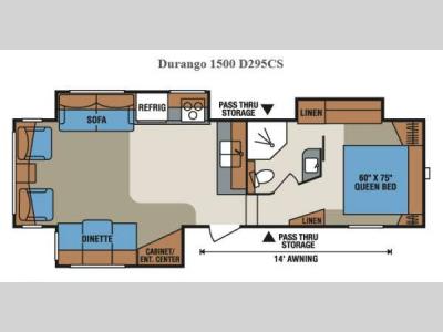Floorplan - 2014 KZ Durango 1500 D295CS