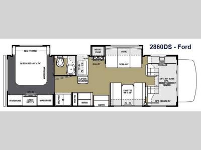 Floorplan - 2014 Forest River RV Sunseeker 2860DS Ford
