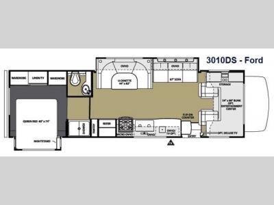 Floorplan - 2014 Forest River RV Sunseeker 3010DS Ford