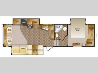 Floorplan - 2014 CrossRoads RV Cruiser Patriot  Provincial CF305SK