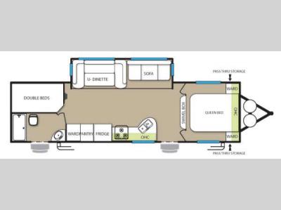 Floorplan - 2014 Forest River RV Stealth EVO 2850