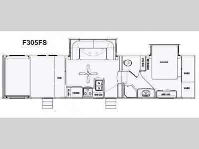 Floorplan - 2014 Pacific Coachworks Sandsport F305FS