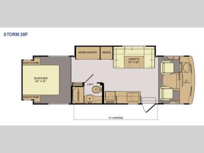 Floorplan - 2014 Fleetwood RV Storm 28F