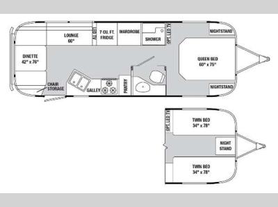 Floorplan - 2014 Airstream RV Classic 27FB