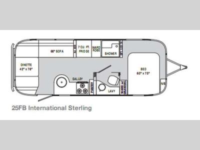 Floorplan - 2014 Airstream RV International Sterling 25FB