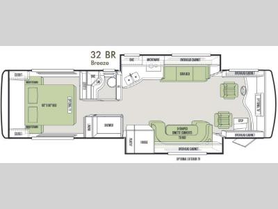 Floorplan - 2014 Tiffin Motorhomes Allegro Breeze 32 BR