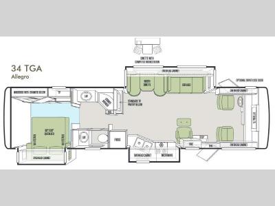 Floorplan - 2014 Tiffin Motorhomes Allegro 34 TGA