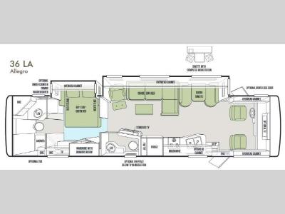 Floorplan - 2014 Tiffin Motorhomes Allegro 36 LA