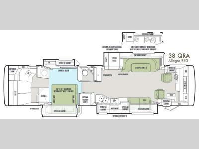 Floorplan - 2014 Tiffin Motorhomes Allegro RED 38 QRA