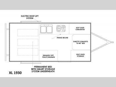 Floorplan - 2014 Chalet Folding Trailers XL 1930