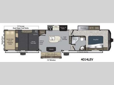 Floorplan - 2014 Keystone RV Raptor 4014LEV