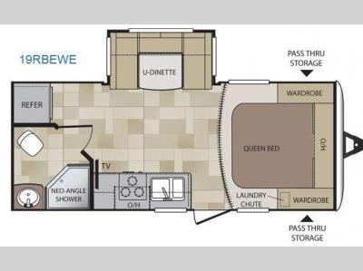 Floorplan - 2014 Keystone RV Cougar Half-Ton Series 19RBEWE