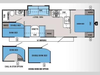 Floorplan - 2014 Jayco Jay Flight Swift 281BHS
