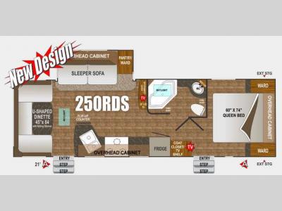Floorplan - 2014 Outdoors RV Timber Ridge 250RDS
