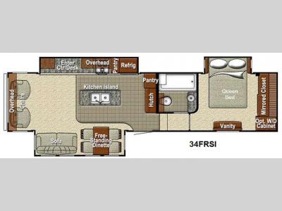 Floorplan - 2014 Yellowstone RV Sedona 34FRSI Advanced Profile