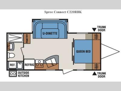 Floorplan - 2014 KZ Spree Connect C220RBK