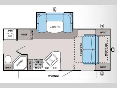 Floorplan - 2014 Jayco White Hawk 20MRB