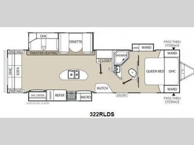 Floorplan - 2014 Coachmen RV Freedom Express Liberty Edition 322RLDS