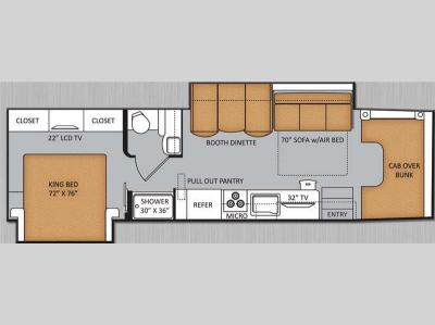 Floorplan - 2014 Thor Motor Coach Four Winds Super C 35SK
